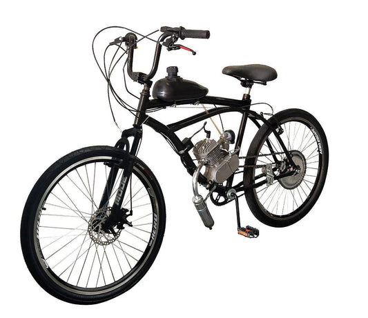 Rocket Motorized Bicycles - 100 CC - DIY - Partially Assembled, Size: 26 in Wheel Bicycle with Powerful, White
