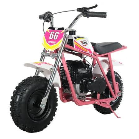 X-Pro 40cc Mini Dirt Bike Pit Bike Mini Bike Trail Scooter GAS Power Bike Off Road Motorcycle, Pink
