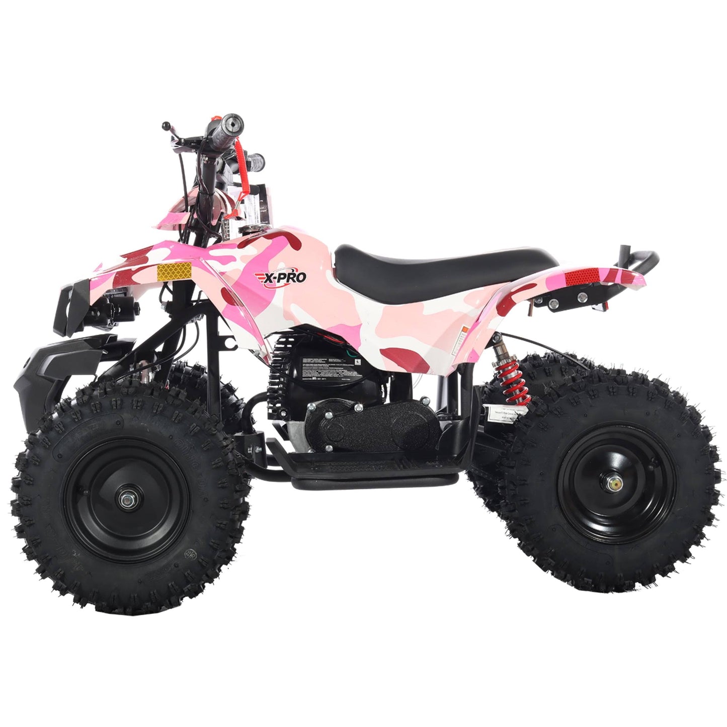 X-Pro Brand New Bolt 40cc Mini GAS ATV for Kids with 4 Stroke Pull Start, Disc Brake 6 inch Tires, Pink|Black