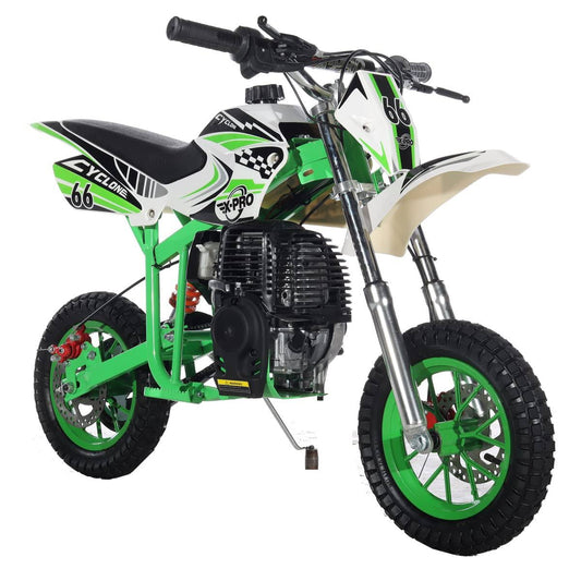X-Pro 40cc Kids Dirt Bike Mini Pit Bikes Motorcycle GAS Power Off Road,green